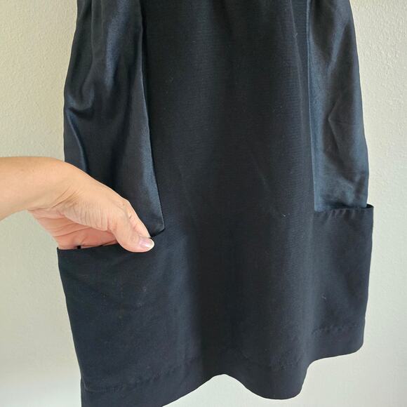 See By Chloe Black Mini Studded Babydoll Party Dress Size 2 Cotton Silk Blend - Picture 3 of 10